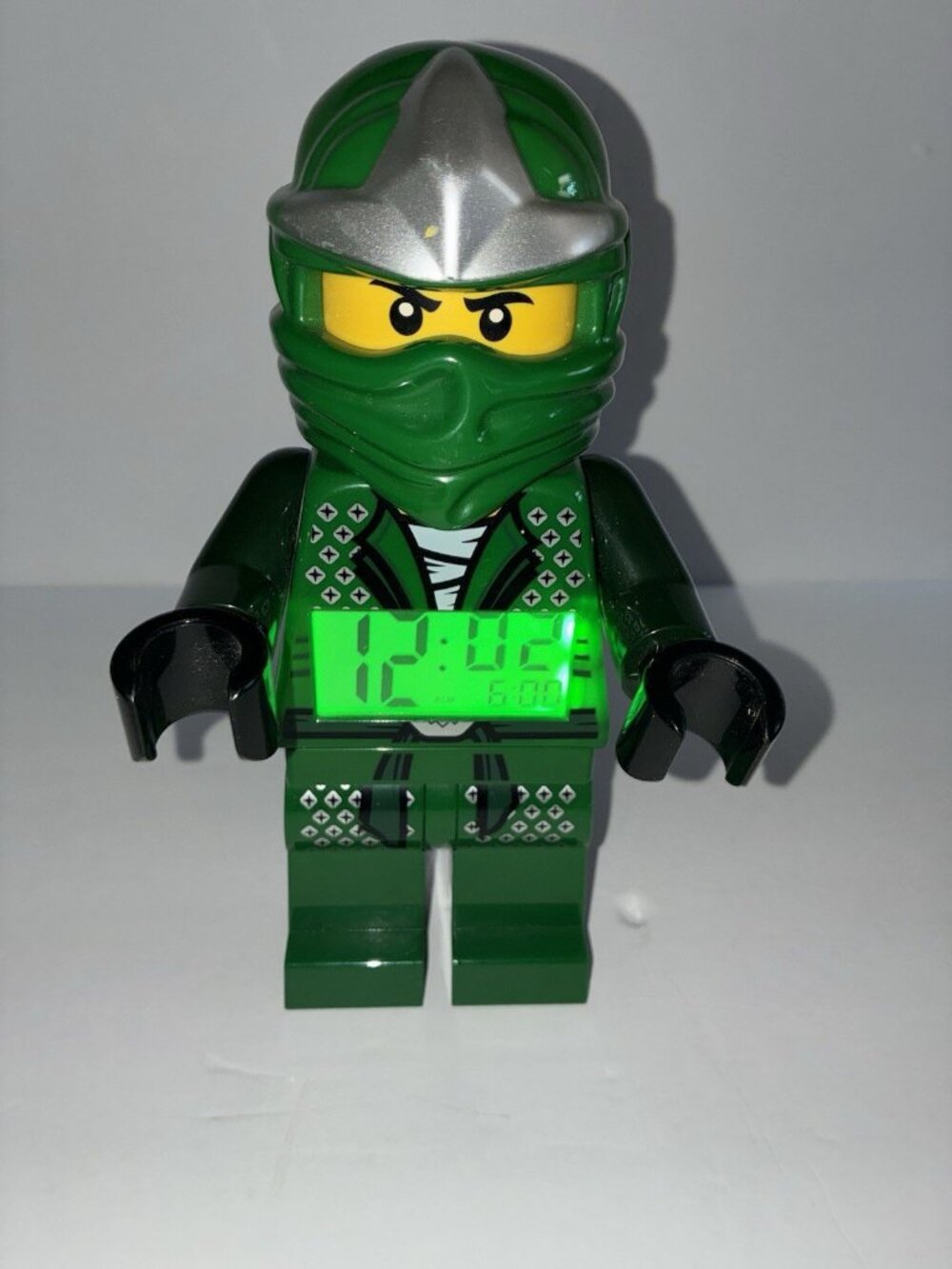 LEGO Ninjago Lloyd Digital Alarm Clock Green/Black Battery Powered Kids Bedroom